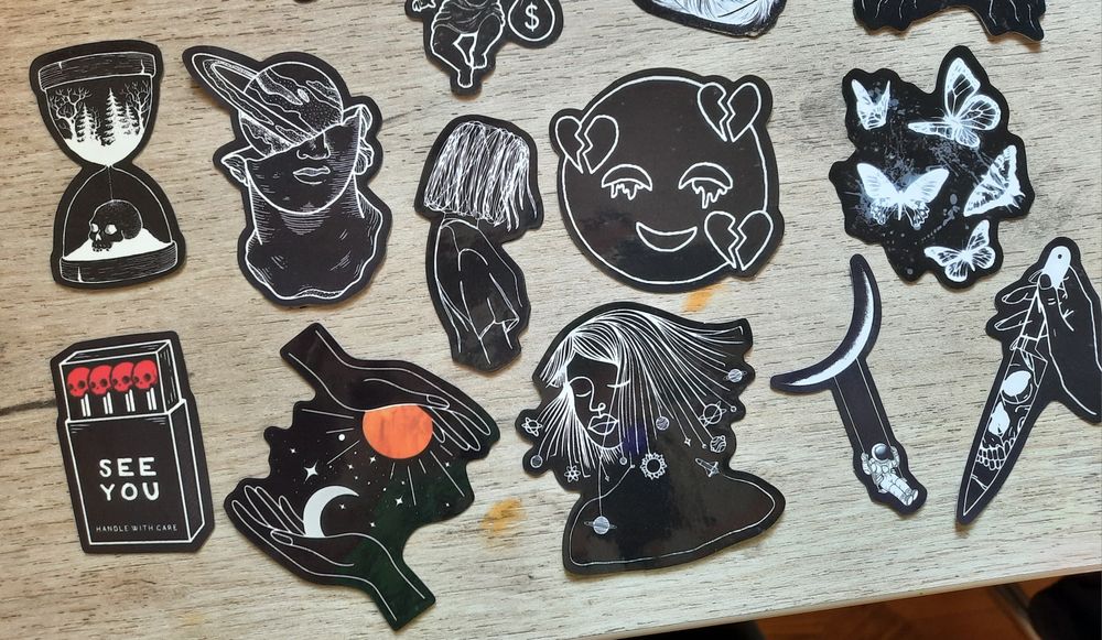 Стикеры готика водостойкие