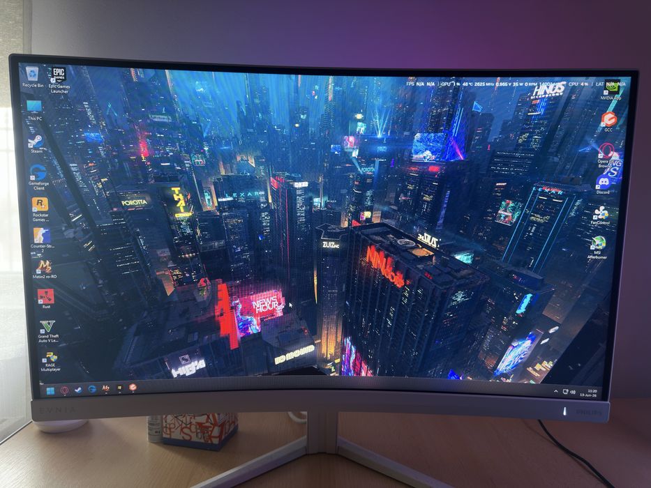 Monitor Gaming curbat VA PHILIPS Evnia 27M2C5201L/00, 27", Full HD, 180Hz, HDR 10, alb