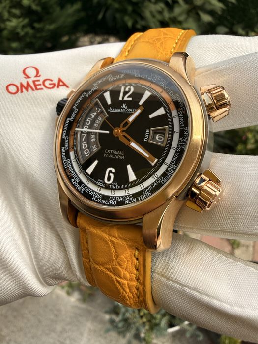Ceas Jaeger-LeCoultre JLC Aur Roz 18K Master Compressor Extreme W-Alarm 46mm impecabil