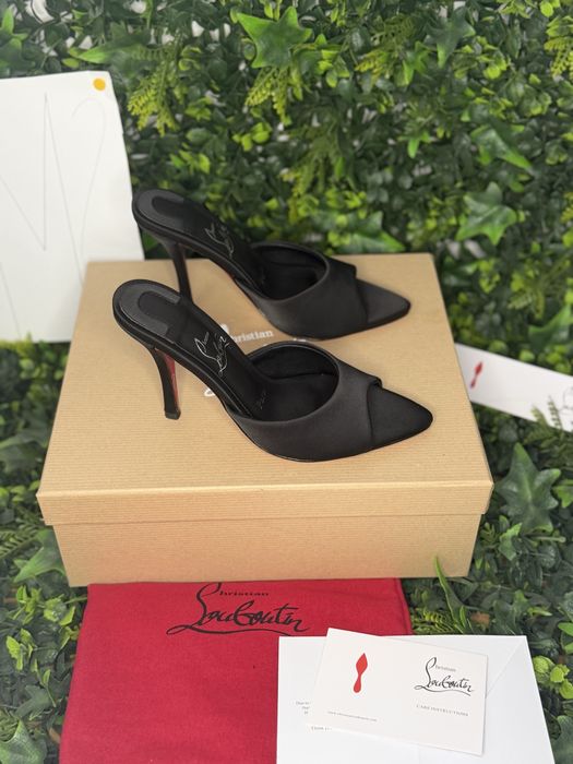 Pantofi/Sandale Christian Louboutin Miss Z 100 crêpe satin mules