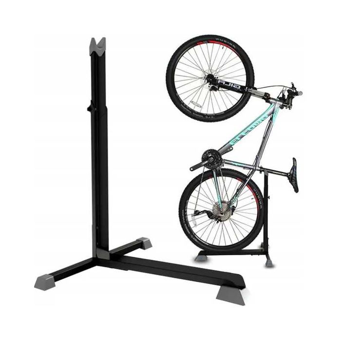 Велосипедна стойка MARTAR, Изложбена, Вертикална, Регулируема, Черна
