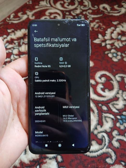 Redmi note 9s arzonga