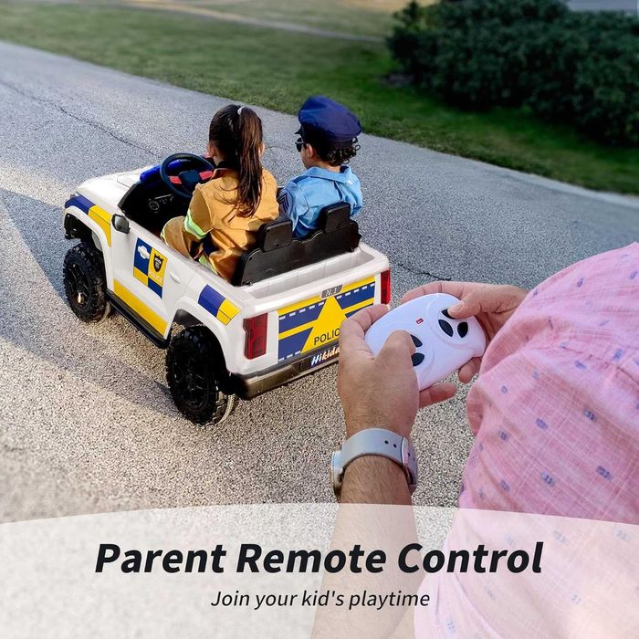 Masinuta electrica pt 2 copii Kinderauto Police Patrol 4x200w White