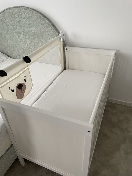 Patut alb bebe 60/120 si saltea