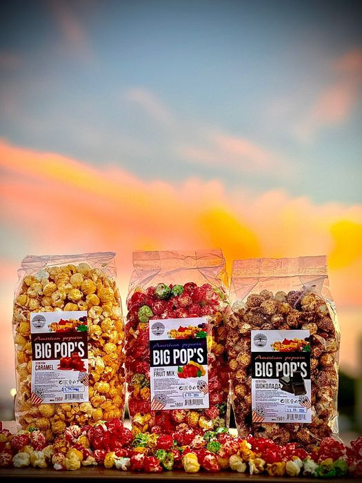 Вкусный попкорн карамельный