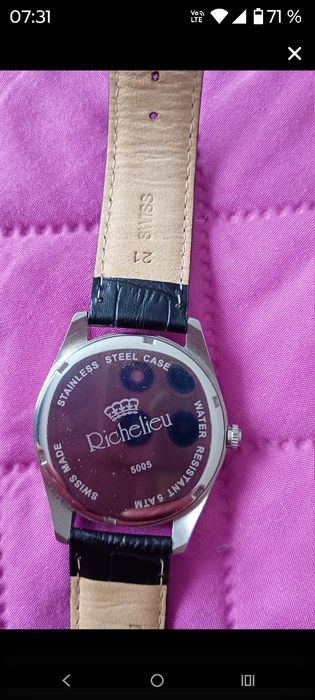 Ceas elvețian original Richelieu pe quartz precizie mare