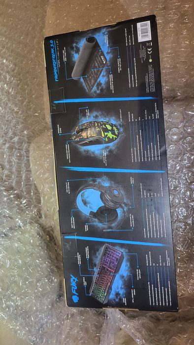 Fury thunderstriek геймърски комплект мишка клавиатура и слушалки