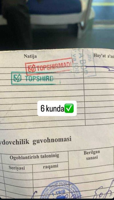 Prava testiga 7 kunda tayyorlov kursi! Avtotest Toshkent