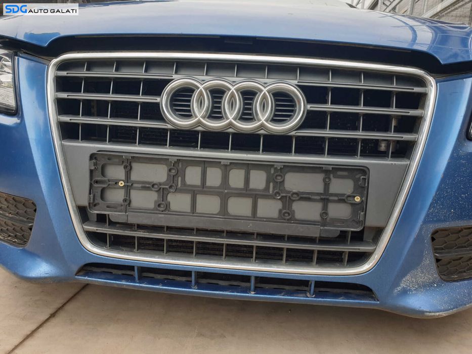 Bara Spoiler Fata Completa cu Grila si Emblema si Grile cu Proiectoare cu Imperfectiuni Audi A5 8T 2008 - 2011 Culoare LX5V [C3038] [C3037]