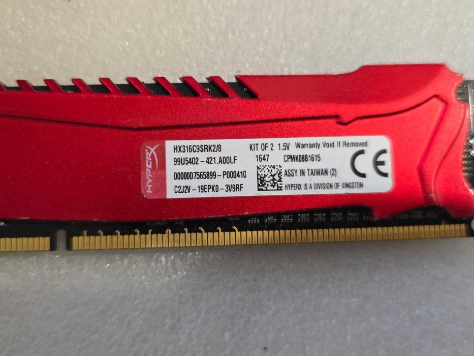 Kit Memorie RAM Kingston HyperX Savage Red 8GB (2x4GB) DDR3 1600MHz CL9 1.5V