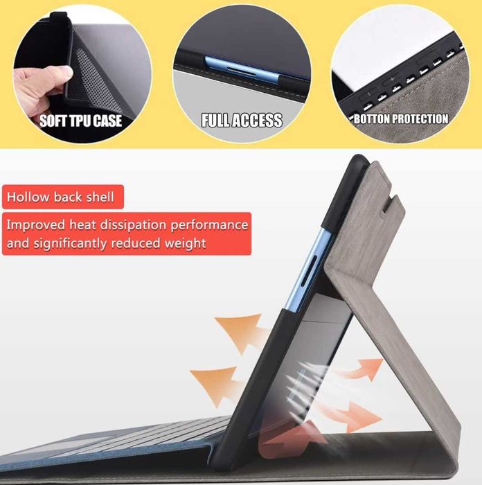 Калъф за таблет HNSMART за Microsoft Surface Pro 9/10/11, сив.