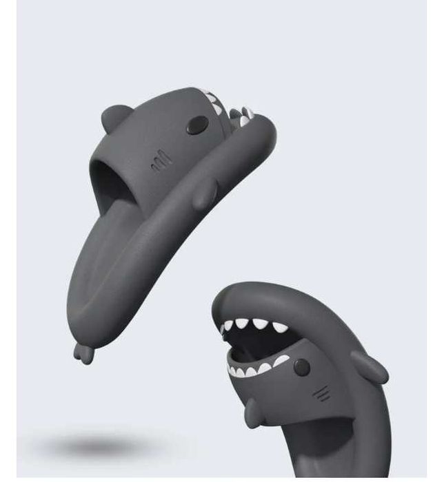 Papuci pentru copii fetite si baietei, Baby Shark, Negru