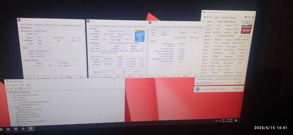 Unitate SFF HP LGA 1150 I7/16GB/128+500/RX 550 2GB