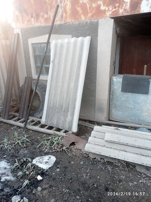 Шифер асбест б/у отдам