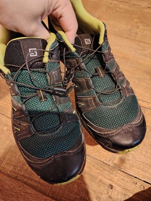 Adidasi-Ghete Salomon verde inchis