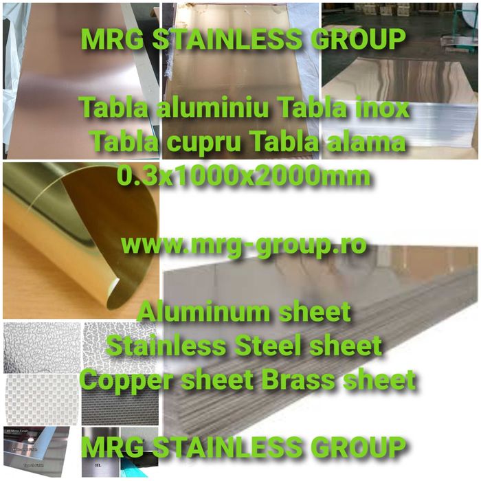 Tabla zinc TiZn 0.5 x 1000 x 2000 mm sau rulouri cu lățimea de 670 mm!