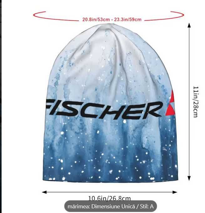 Vand caciula Ski Noua , moale, elastica , calduroasa