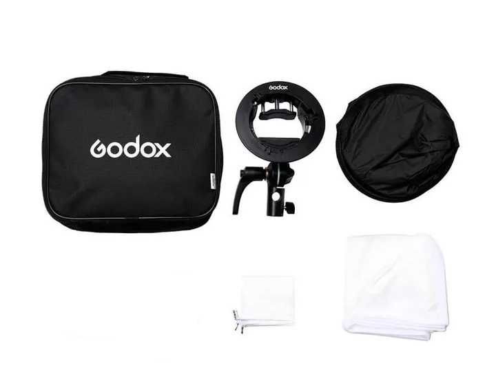 Софтбокс Godox 40х40 60х60 80х80 для на камерных вспышек + адаптер S2