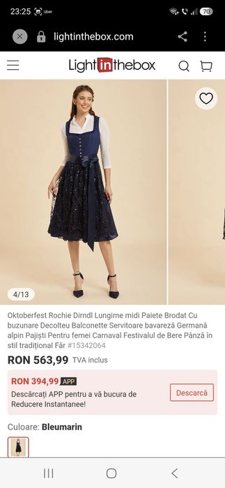 Rochie nouă din catifea