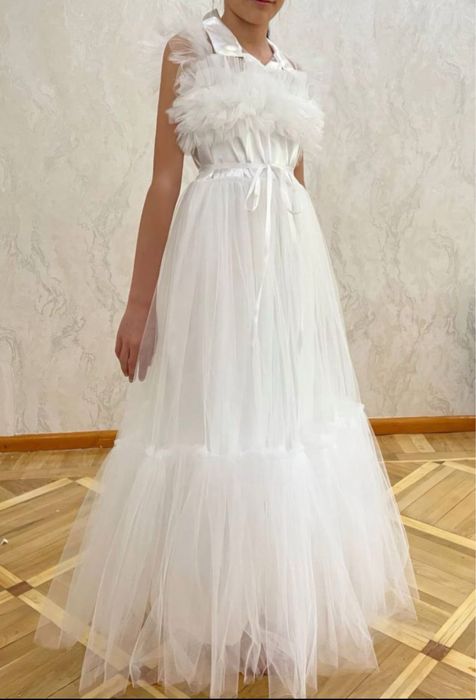 Белые длинные платья на девочек из турции на выпускной 4 класса