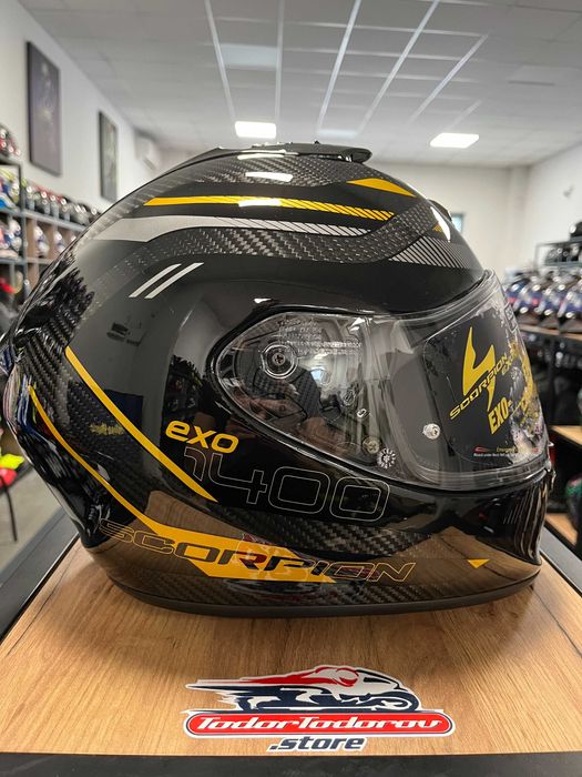 Мото Каска SCORPION EXO-1400 CARBON AIR Kydra Gloss,oчила.,размер XXL
