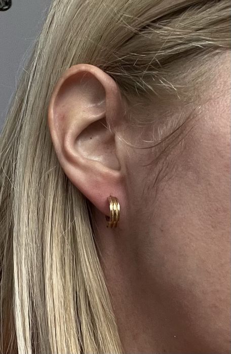 Златни обеци халки 585 проба 4 грама 14 карат