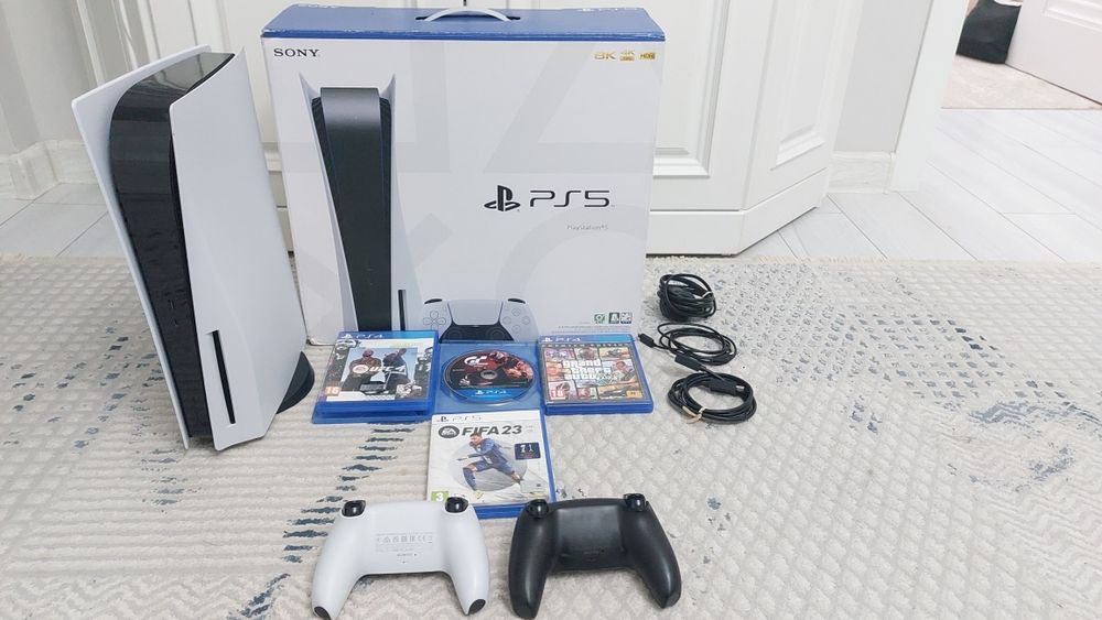 PS5 slim+фифа+2дж