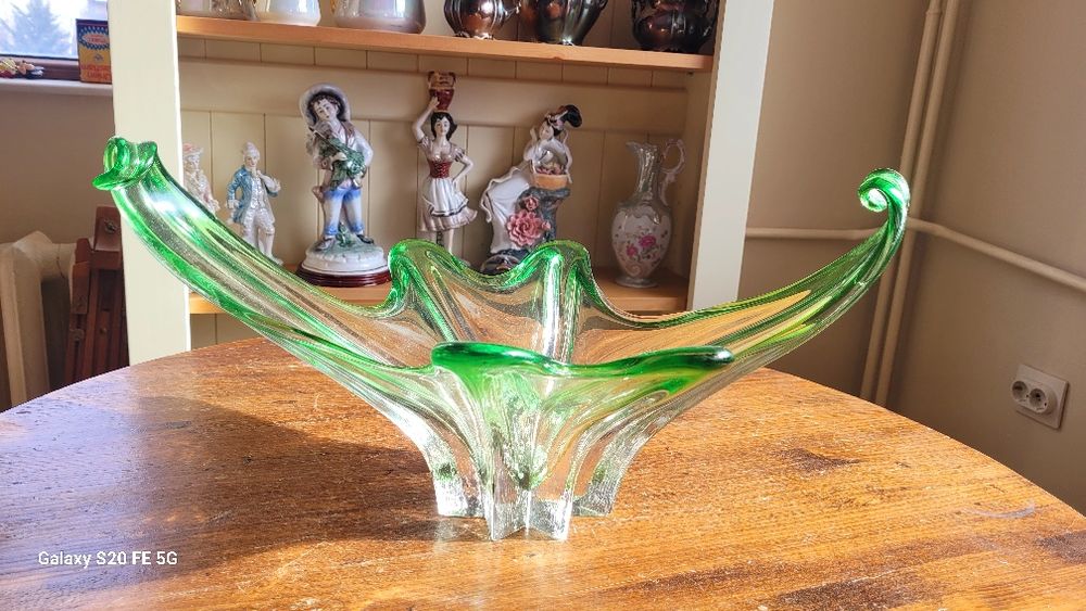 Декоративна кристална винтидж фруктиера  Мурано Италия