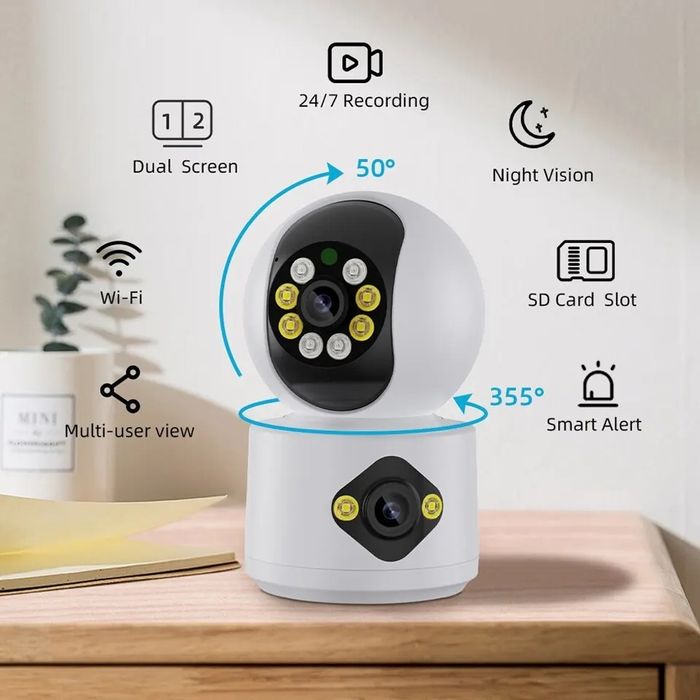 Camera de supraveghere 360 dubla baby monitor copii