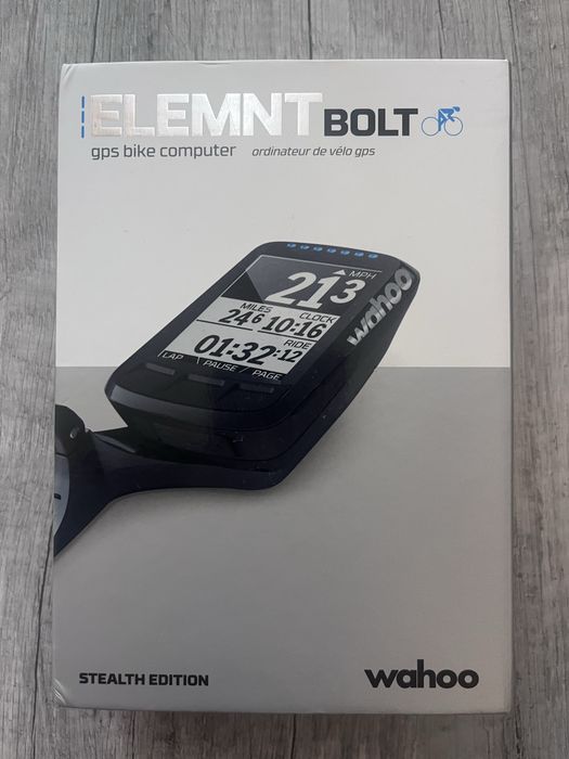 Computer pentru bicicleta Wahoo Fitness Element Bolt, 2.2", Autonomie 15h, IPX7, Black