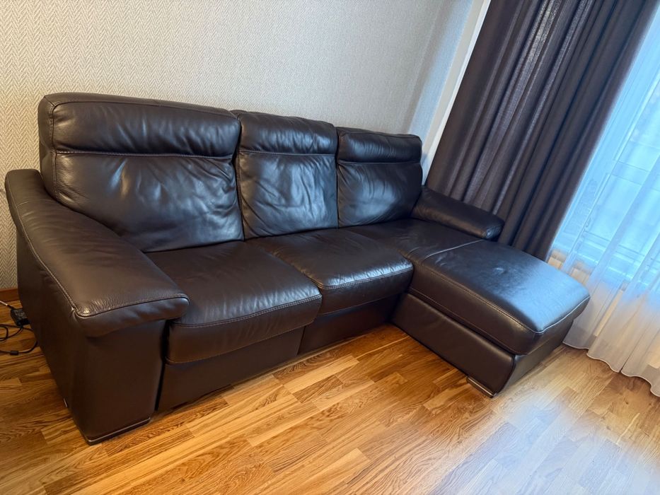 Кожен ъглов диван - Natuzzi