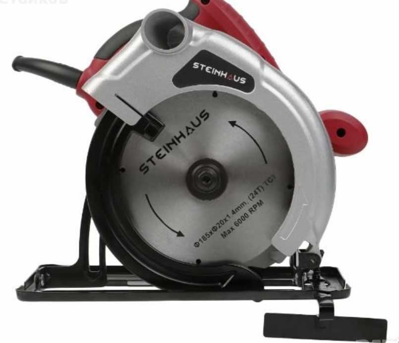 Ръчен циркуляр Steinhaus,PRO-CS1200,1200W,Диск 185 мм,5500об/мин,63 мм