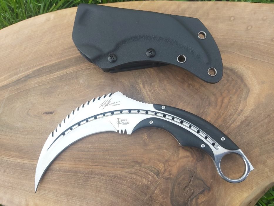 Тактически нож карамбит Todd Begg с полимерна кания,Full Tang