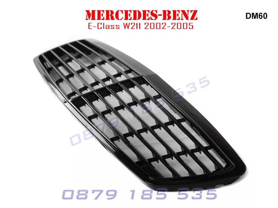 Предна черна решетка AMG Mercedes E W211 02-05г амг мерцедес е класа