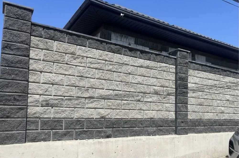 Сплитерный гладкий блок, рваный блок.