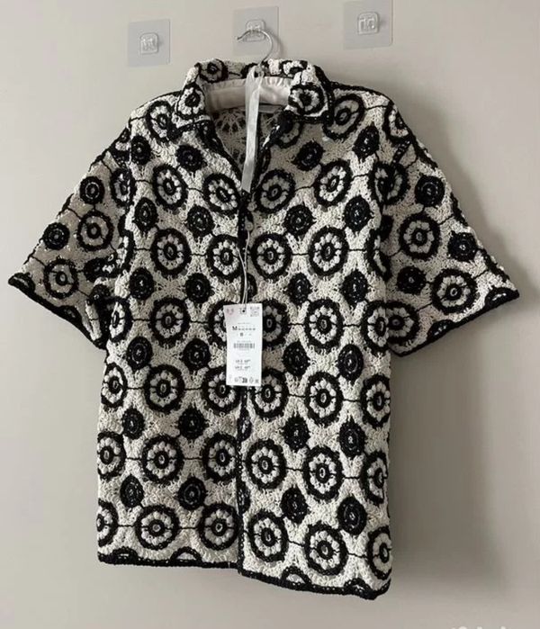 Вязанная рубашка zara