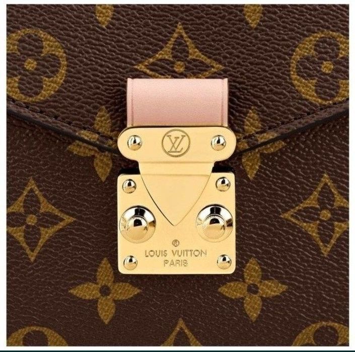Set piele naturala Louis Vuitton Pochette Metis+portofel,cutie,saculet