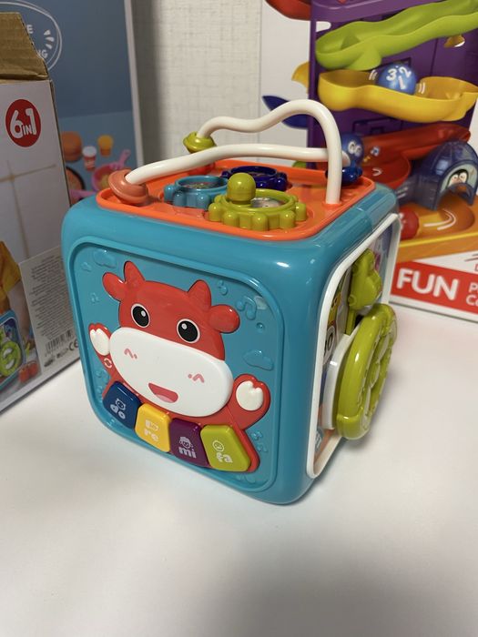 Бебешки/детски играчки - количка за пазаруване, куб, пързалка