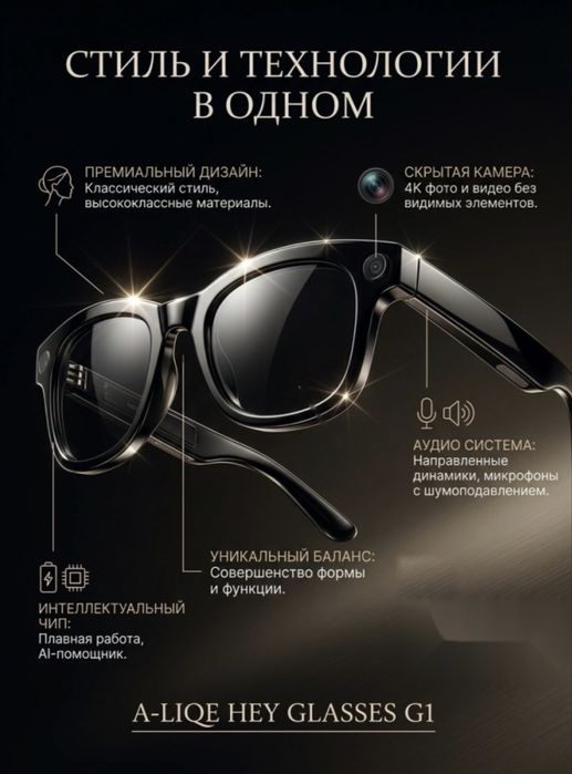 Камера очки Смарт-очки A-LIQE Hey Glasses G1