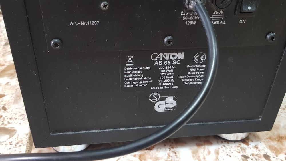 Subw. activ Canton original (Made in Germany, nu China), gama de varf