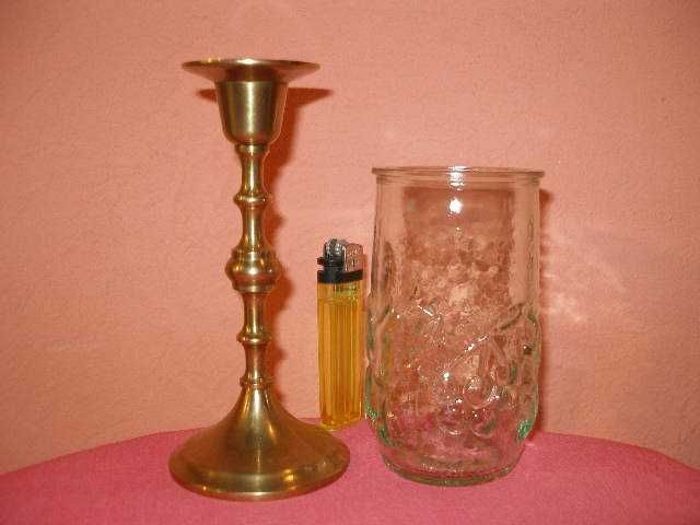 Свещник Ваза-Бронз Стъкло