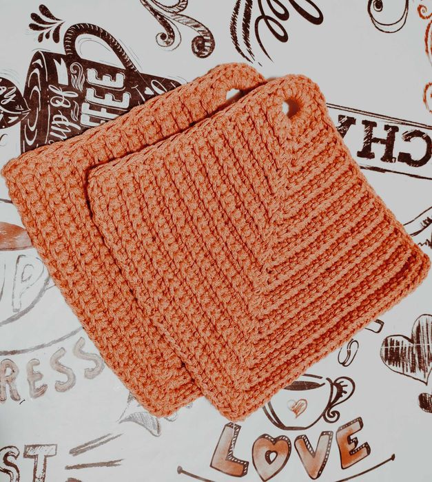 Прихватки для горячего, 100 % хлопок