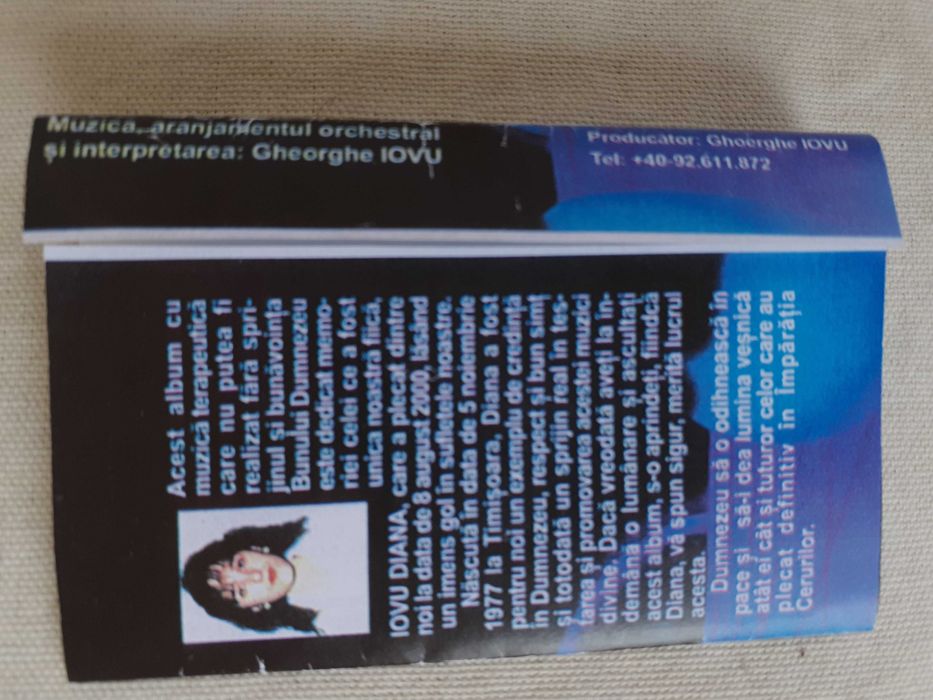 Gheorghe Iovu - casetă album-Trecerea timpului-2000-12 piese-noua