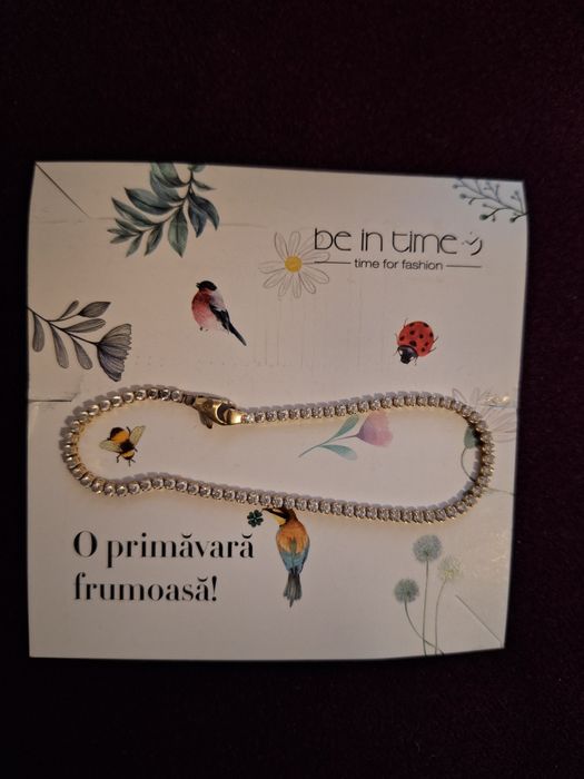 Brățară tennis aur 14K cu zirconia- purtata rar