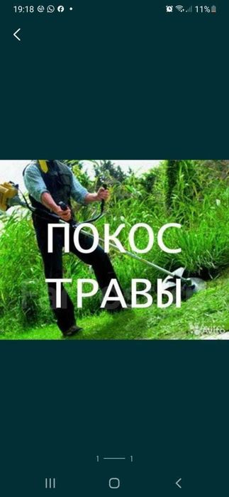 Покос Травы Триммером