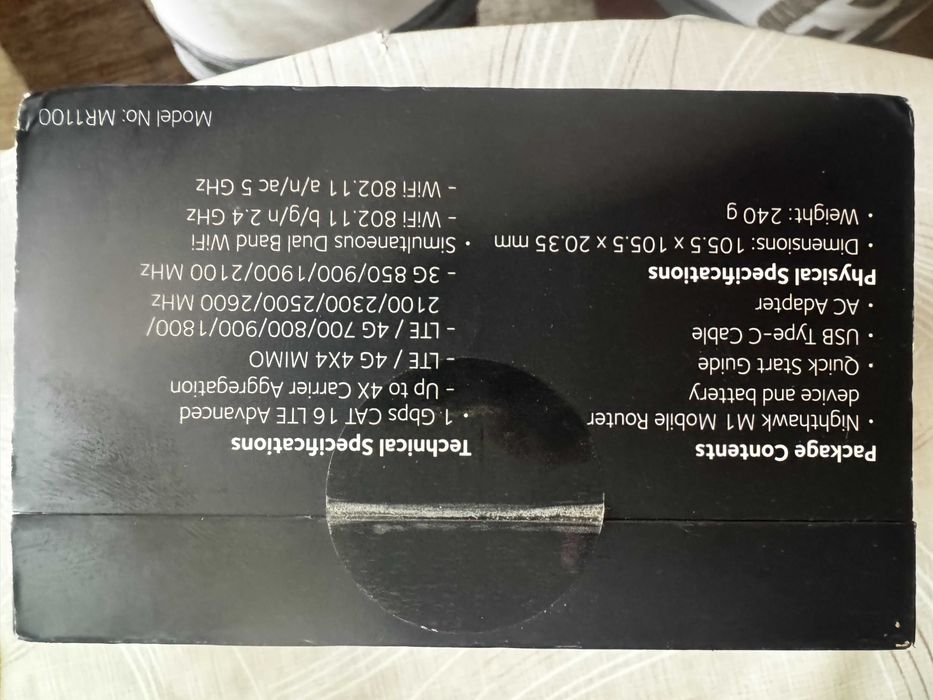 Netgear Nighthawk M1 (MR1100-100EUS) Router