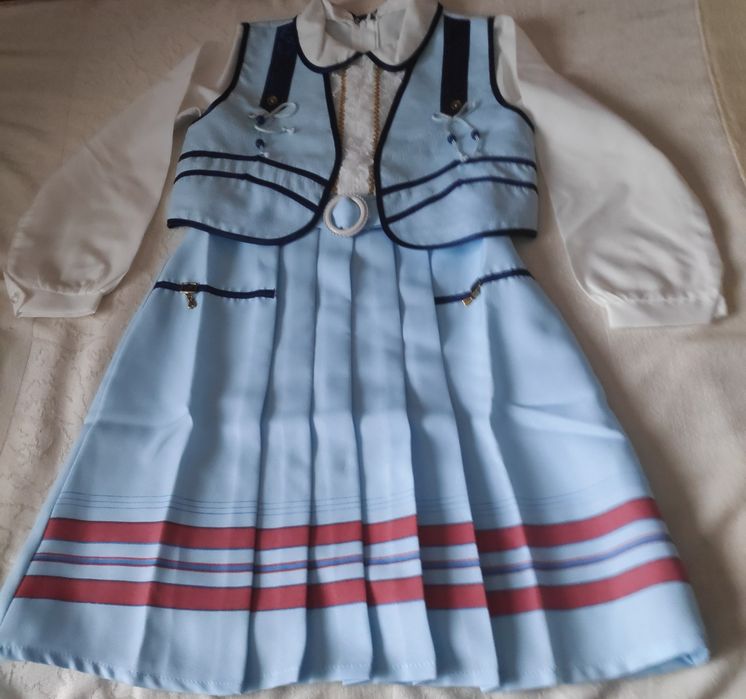 Комплект детска рокля с елек