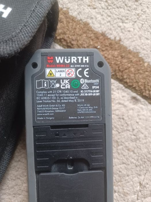 Telemetru laser wurth wdm 6 -22 raza de masurare până la 150 m