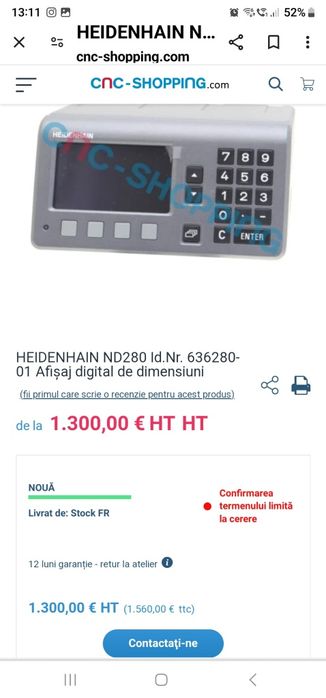 HEIDENHAIN ND280 cititor pentru metrologie in perfecta stare