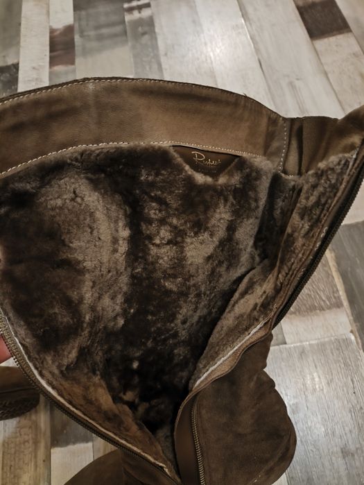 Дамски ботуши от естествен велур